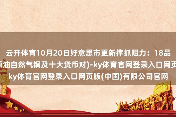 云开体育10月20日好意思市更新撑抓阻力：18品种撑抓阻力(金银铂钯原油自然气铜及十大货币对)-ky体育官网登录入口网页版(中国)有限公司官网
