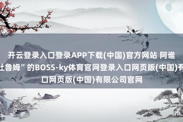 开云登录入口登录APP下载(中国)官方网站 阿谁叫“淡忘者杜鲁姆”的BOSS-ky体育官网登录入口网页版(中国)有限公司官网