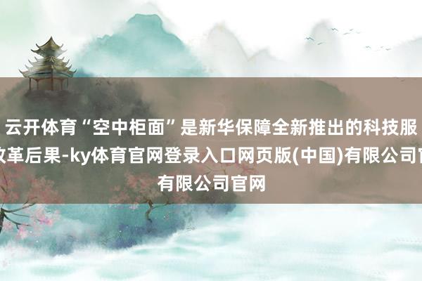 云开体育“空中柜面”是新华保障全新推出的科技服务改革后果-ky体育官网登录入口网页版(中国)有限公司官网