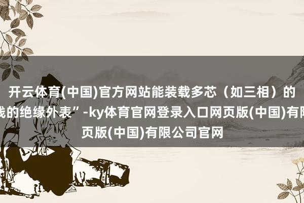 开云体育(中国)官方网站能装载多芯（如三相）的屏蔽软电线的绝缘外表”-ky体育官网登录入口网页版(中国)有限公司官网
