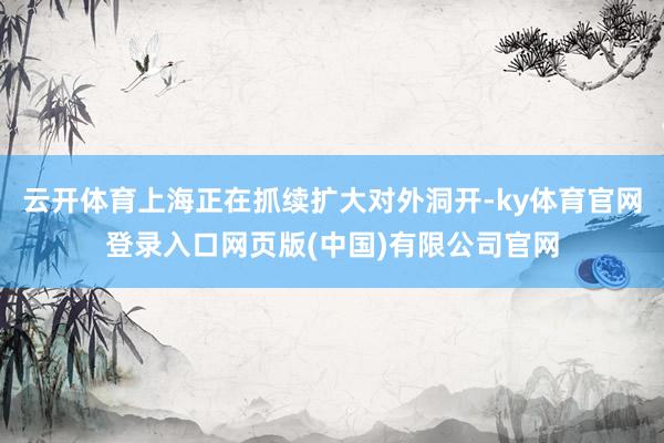 云开体育上海正在抓续扩大对外洞开-ky体育官网登录入口网页版(中国)有限公司官网