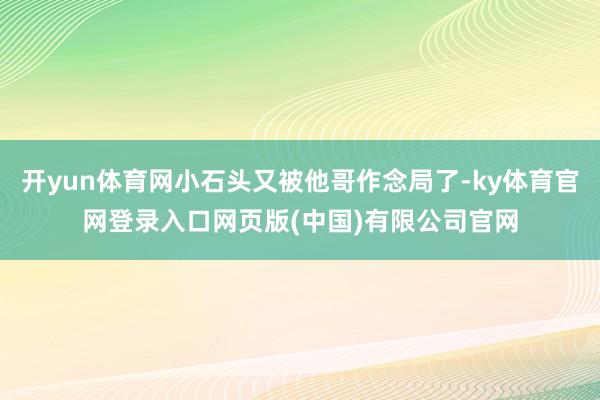 开yun体育网小石头又被他哥作念局了-ky体育官网登录入口网页版(中国)有限公司官网